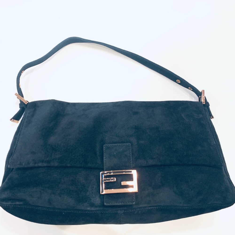 Fendi vintage black suede authentic bag